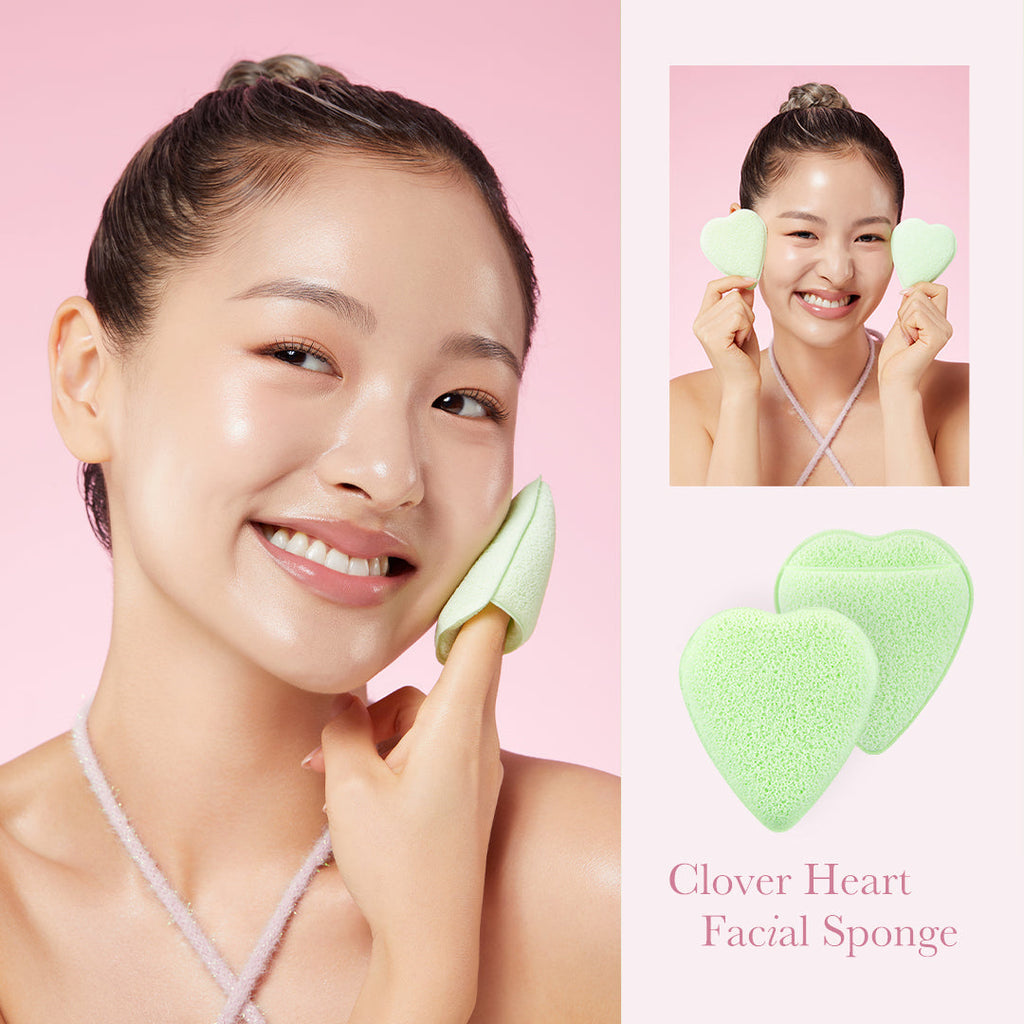 Clover Heart Facial Sponge Q5
