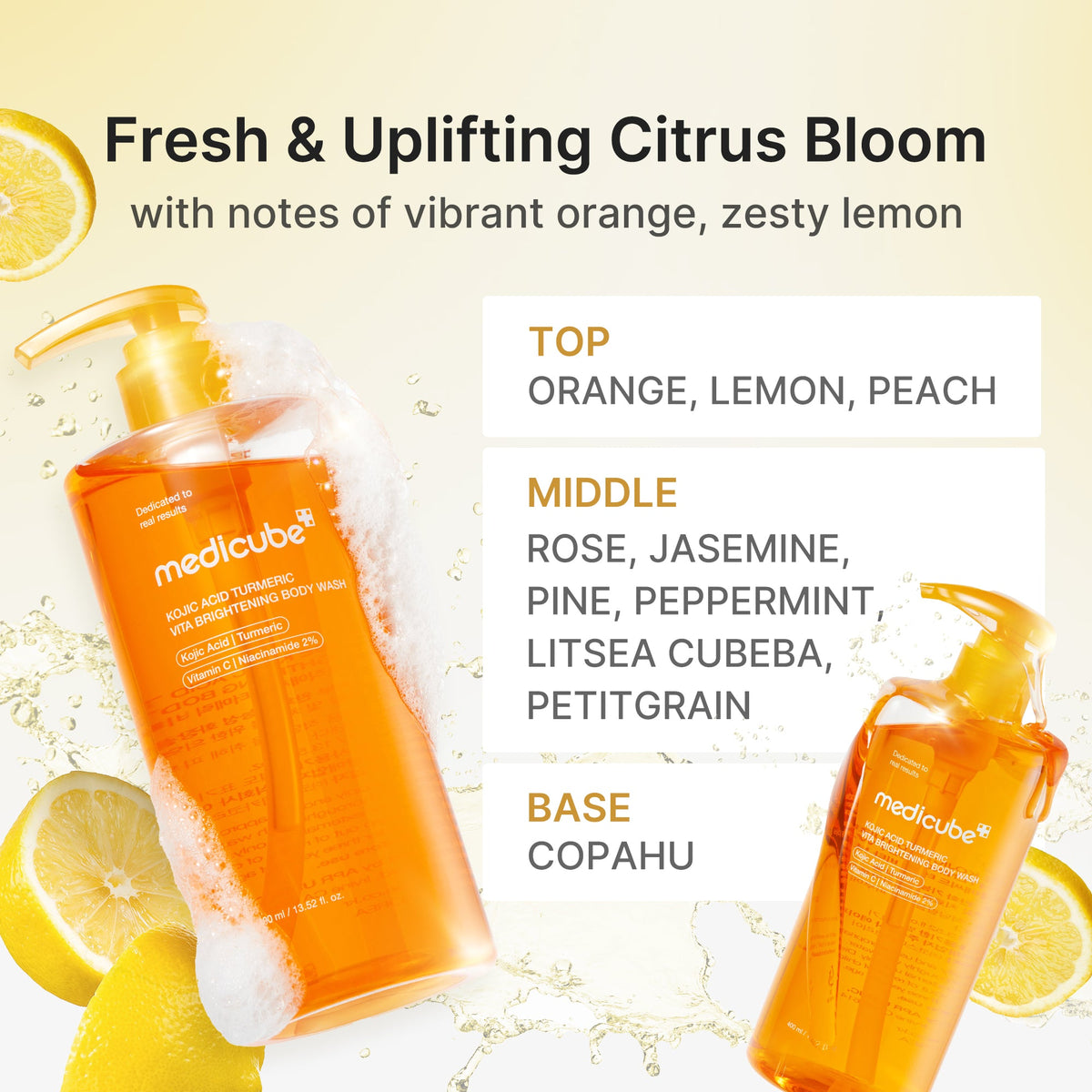 Kojic Acid Turmeric Brightening Body Wash X4
