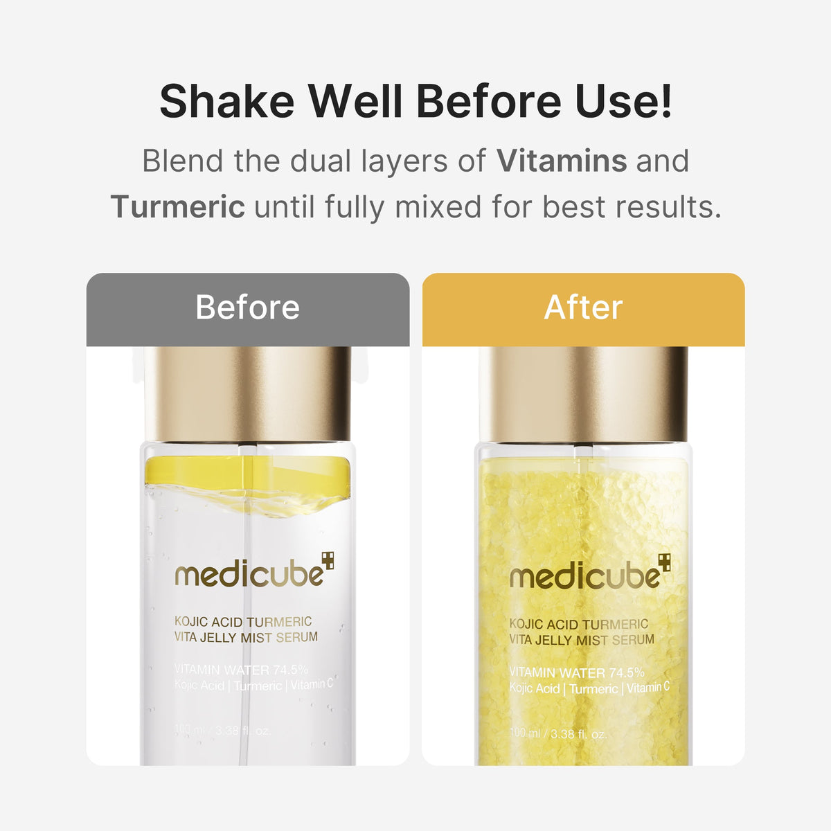 Kojic Acid Turmeric Vitamin Gold Jelly Mist Serum B1
