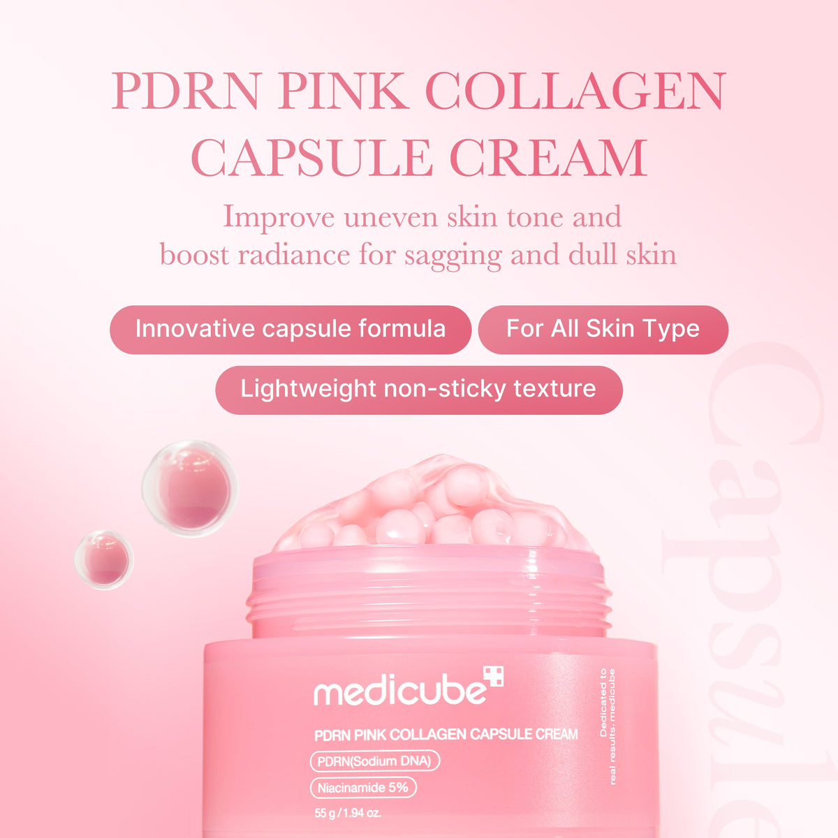 PDRN Pink Collagen Capsule Cream X3