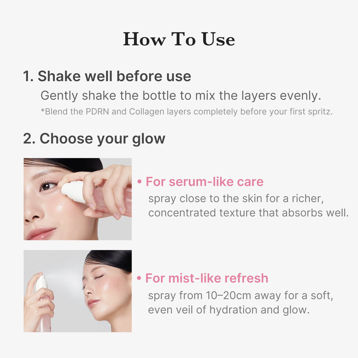 PDRN Pink Collagen Glow Jelly Mist Serum L7