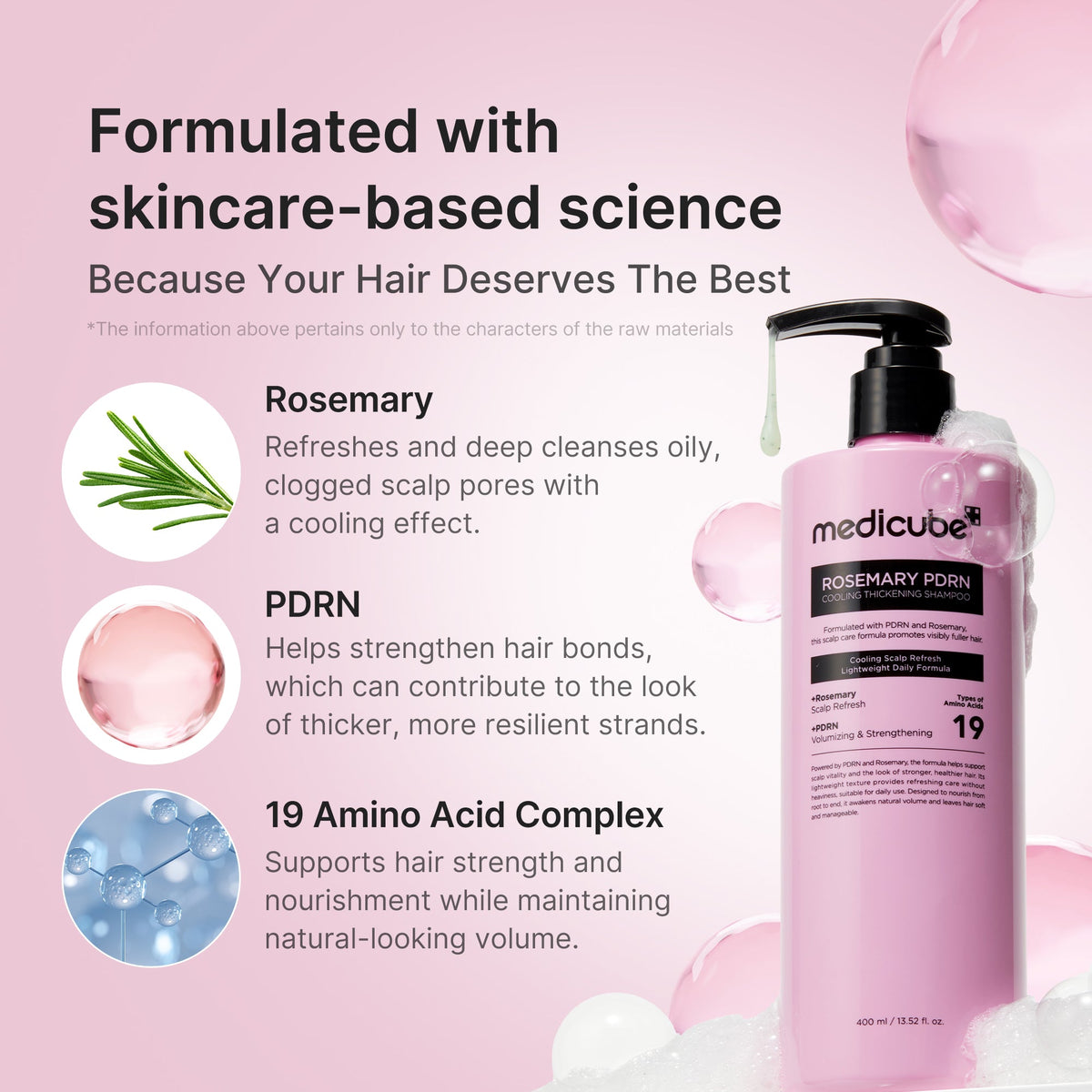 Rosemary PDRN Cooling Thickening Shampoo F1